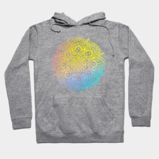 Neon Mandala Bloom Hoodie